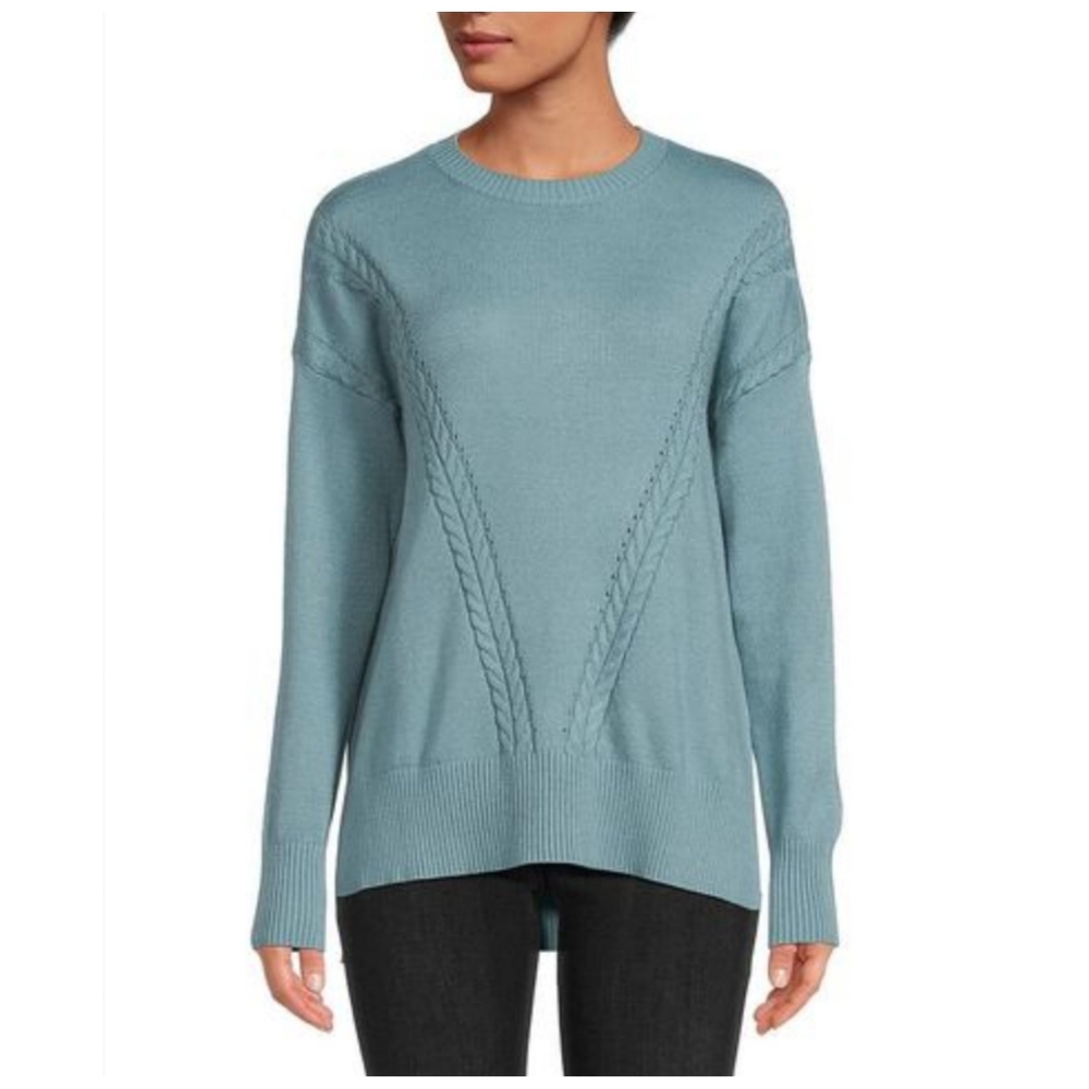 Laundry by Shelli S.e.g.a.l High Low Cable‎ detailing Sweater